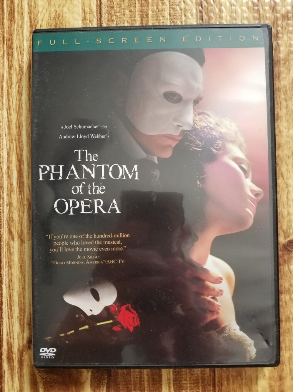 The Phantom of the Opera DVD Full Screen Movie Gerard Butler Emmy Rossum